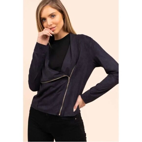 Gilli Black Asymmetrical Side Zip Jacket - Picture 1 of 6